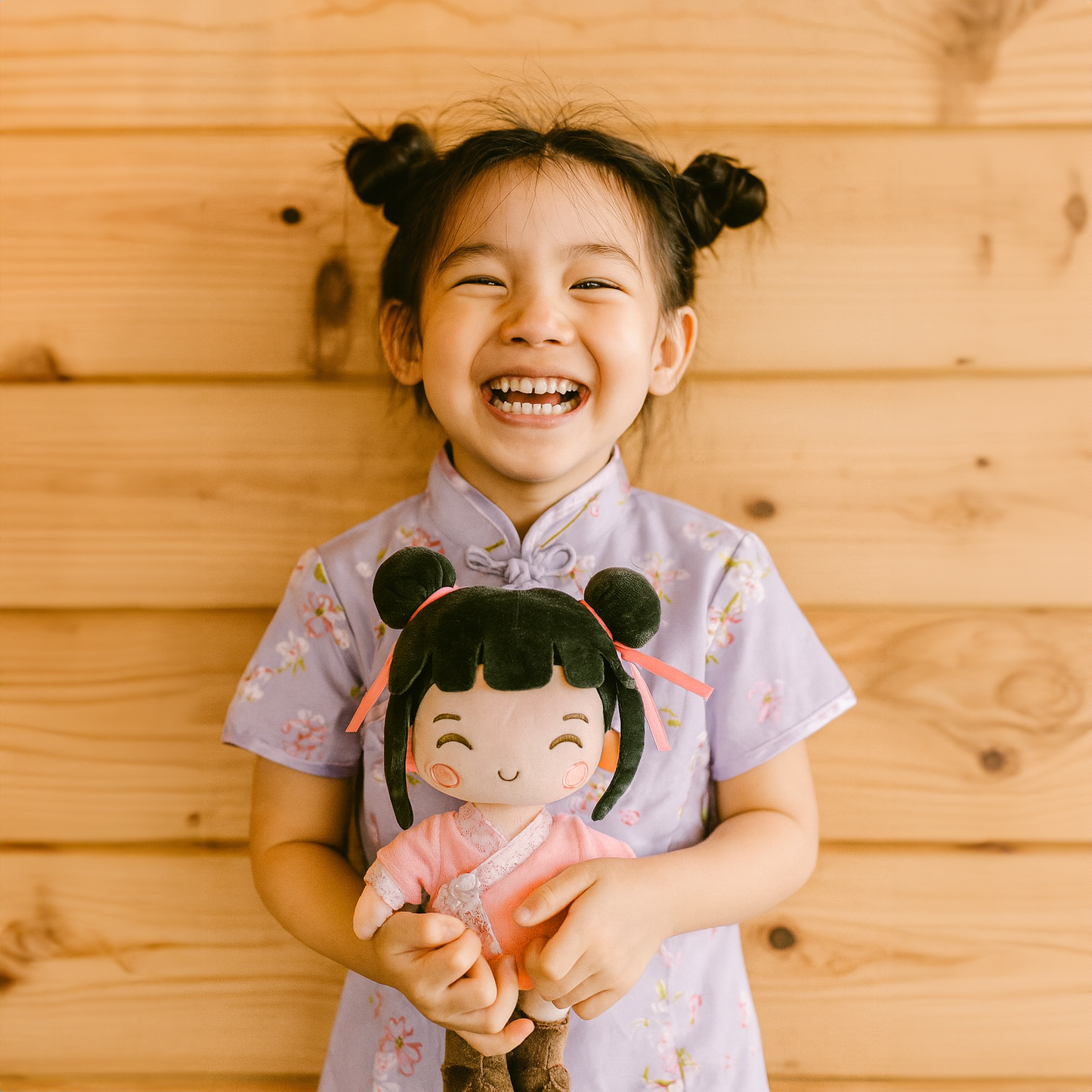 Asian American girl with cuddly Asian representation plush doll gift – Nini