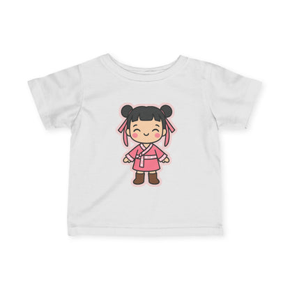 Poco Pals Infant Fine Jersey Tee – Cute Asian Doll Design