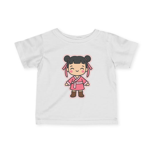 Poco Pals Infant Fine Jersey Tee – Cute Asian Doll Design