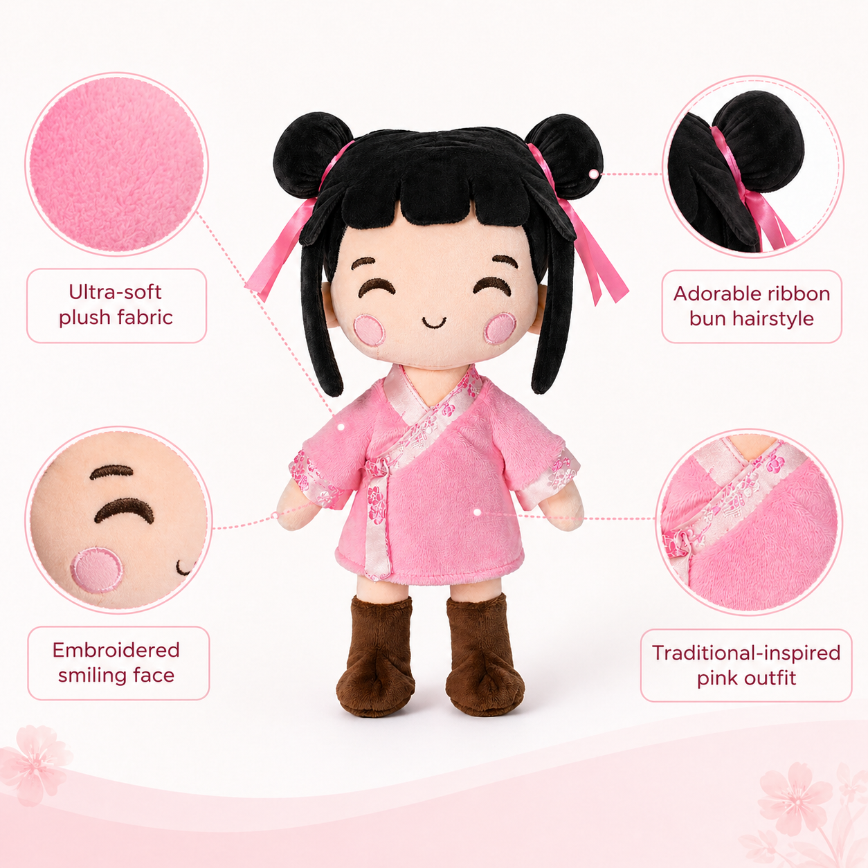 "Nini" Asian Plush Doll – Poco Pals